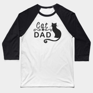 Cat Dad Baseball T-Shirt